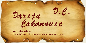 Darija Čokanović vizit kartica